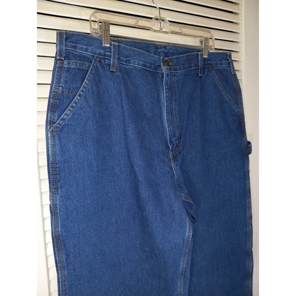 Carhartt Work Fit Dungaree Jeans Tag Size 40X30 (Measures 38X30) B137DST  NEW - Picture 4 of 11